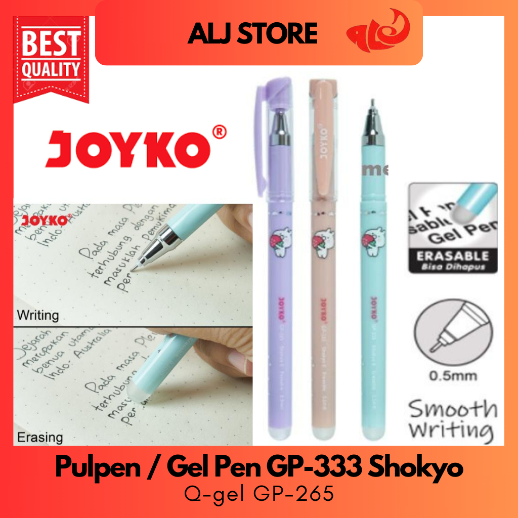 

Pulpen Pen Gel Merek Shoyko Joyko GP-333 Pen bisa dihapus Pen Murah