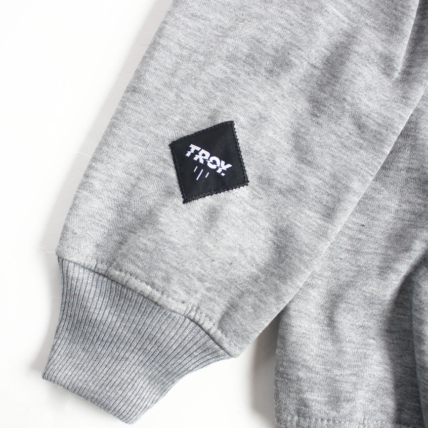 Troy Company Sweater Crewneck Misty Grey Dead Hand - Sweater Sweatshirt Abu Misty SW 3179