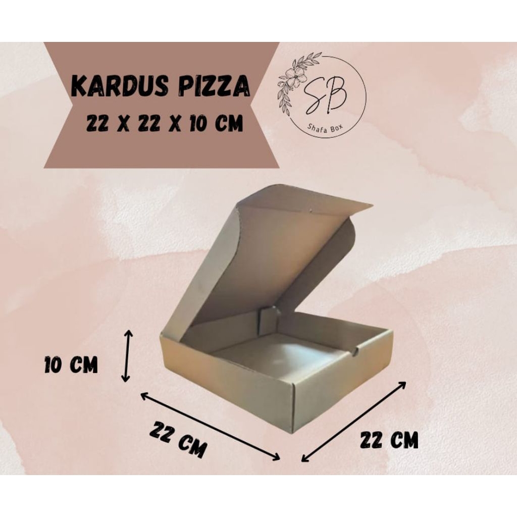 

Kardus Pizza Polos 22X22X10 CM