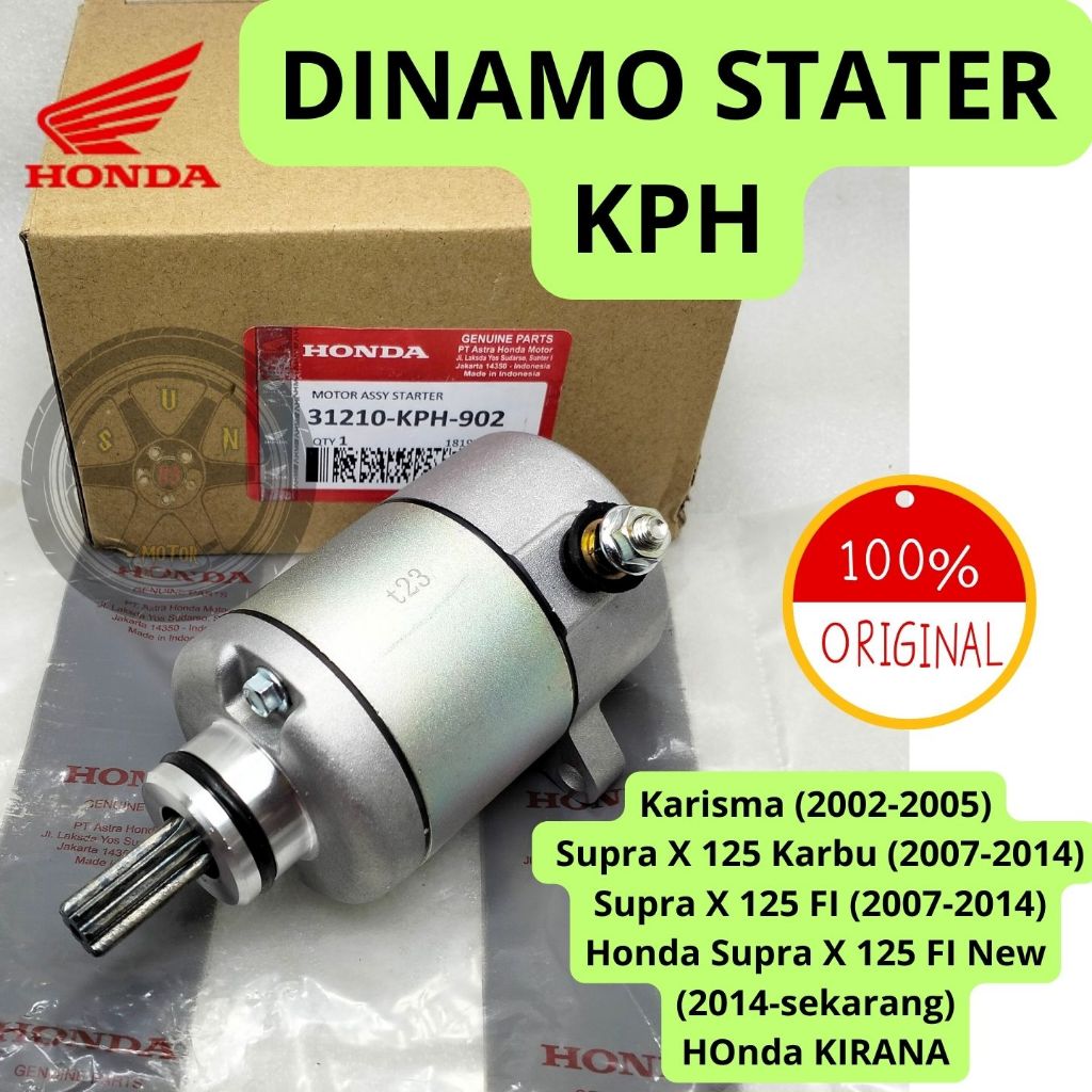 DINAMO STATER ORI HONDA KPH KARISMA KIRANA SUPRA X125 SUPRA 125 KUALIATAS ORIGINAL ASLI PRESISI