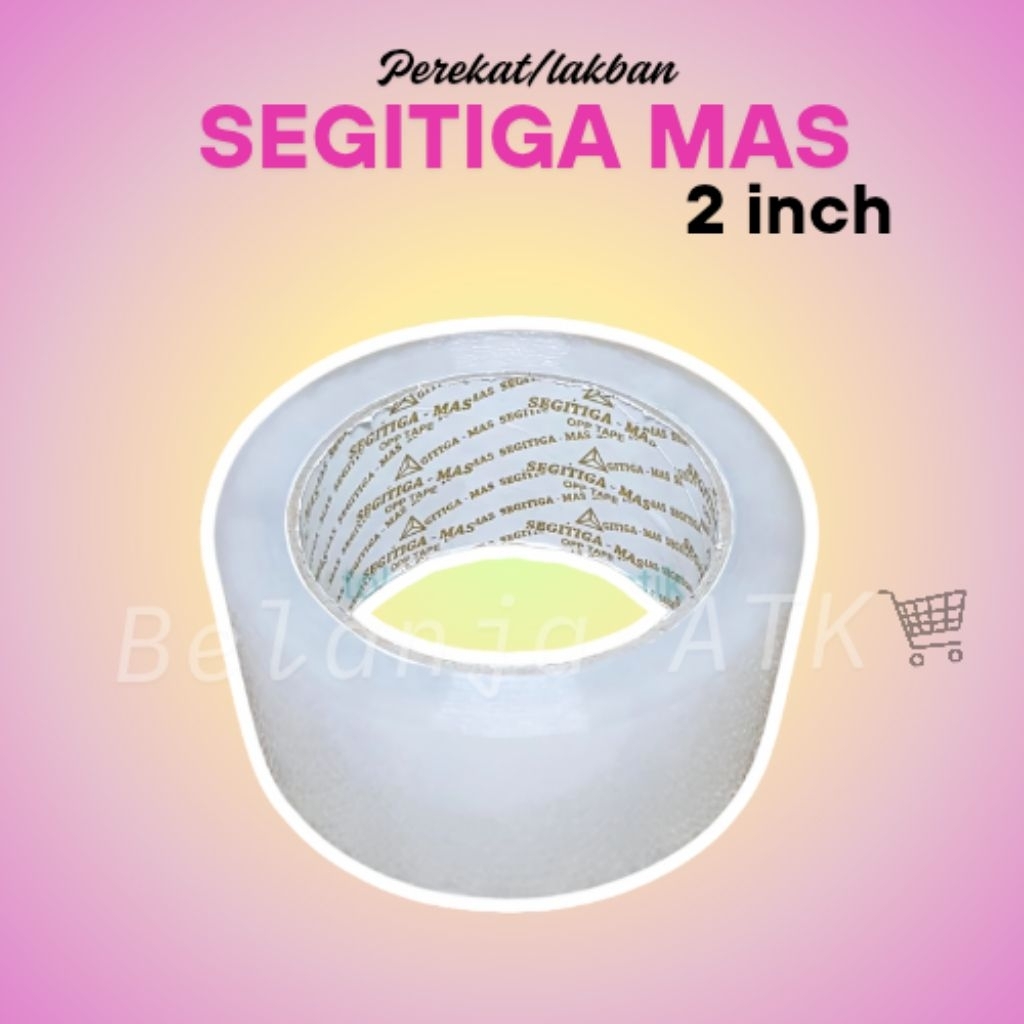 

[Eceran] Lakban/Perekat Bening 2 inch Segitiga Mas