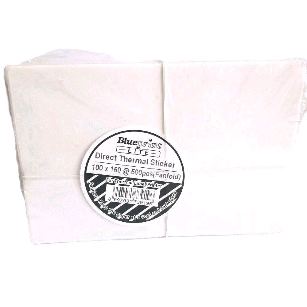 

Blueprint Thermal Label, Direct Thermal sticker Kertas Resi ukuran 100x150 isi 500pcs Blueprint