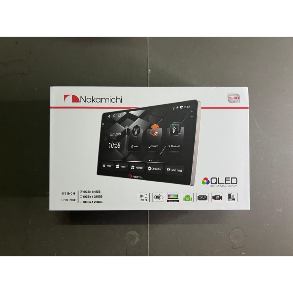 Head Unit Nakamichi Android QLED 9 Inch - Nakamichi Head Unit Android, Head Unit Mobil QLED, Head Un