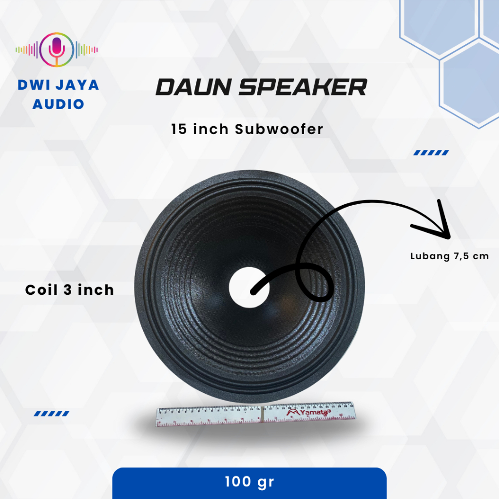Daun Speaker 15 inch Subwoofer Daun Jeruk Coil 3 | Membran Spiker