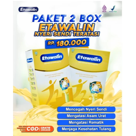

Etawalin Paket 2 Box [Grosir] Atasi Rematik Asam Urat Dan Nyeri Sendi 100% Original