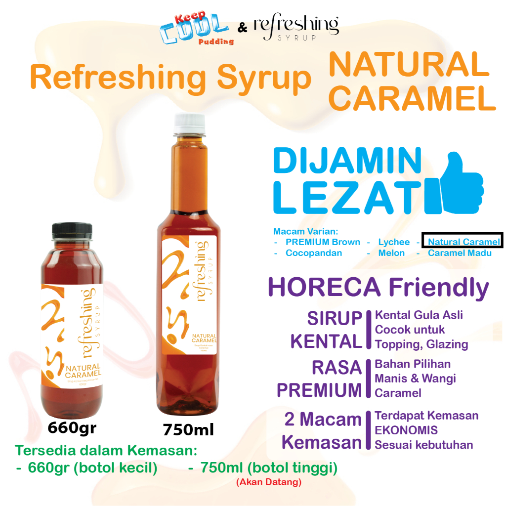 

Refreshing Syrup Natural Caramel