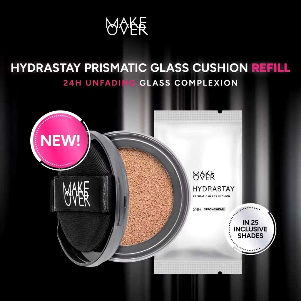 MAKE OVER Hydrastay Prismatic Glass Cushion - Glow Cushion REFILL