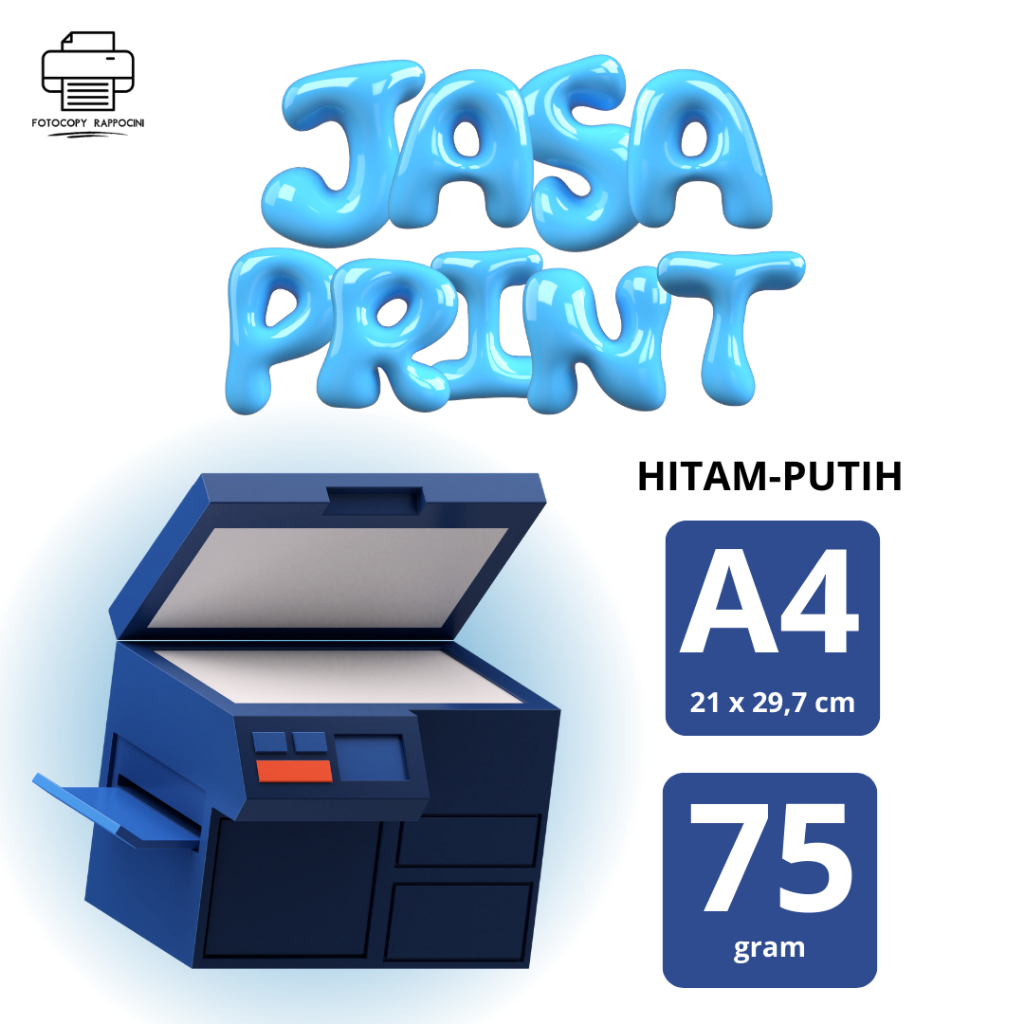 

PRINT DOKUMEN KERTAS HVS 75 GSM – CETAK WARNA & HITAM PUTIH