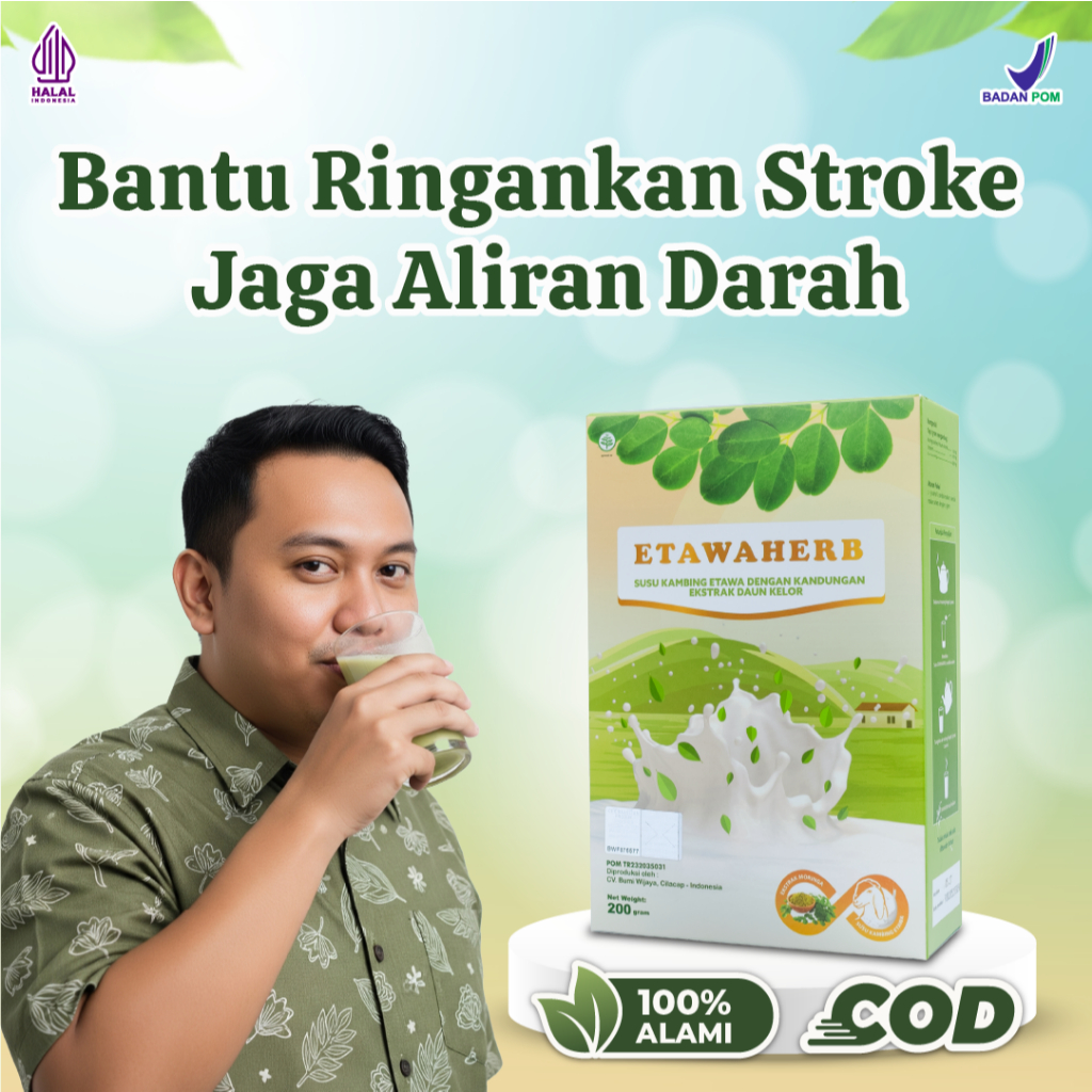 

Etawaherb Susu Stroke dari Kambing Etawa & Daun Kelor | Herbal Aman Bantu Pemulihan Stroke & Terapi Tangan | Obat Stroke Alami BPOM Halal | Minuman Sehat untuk Jaga Peredaran Darah & Keseimbangan Tubuh | COD