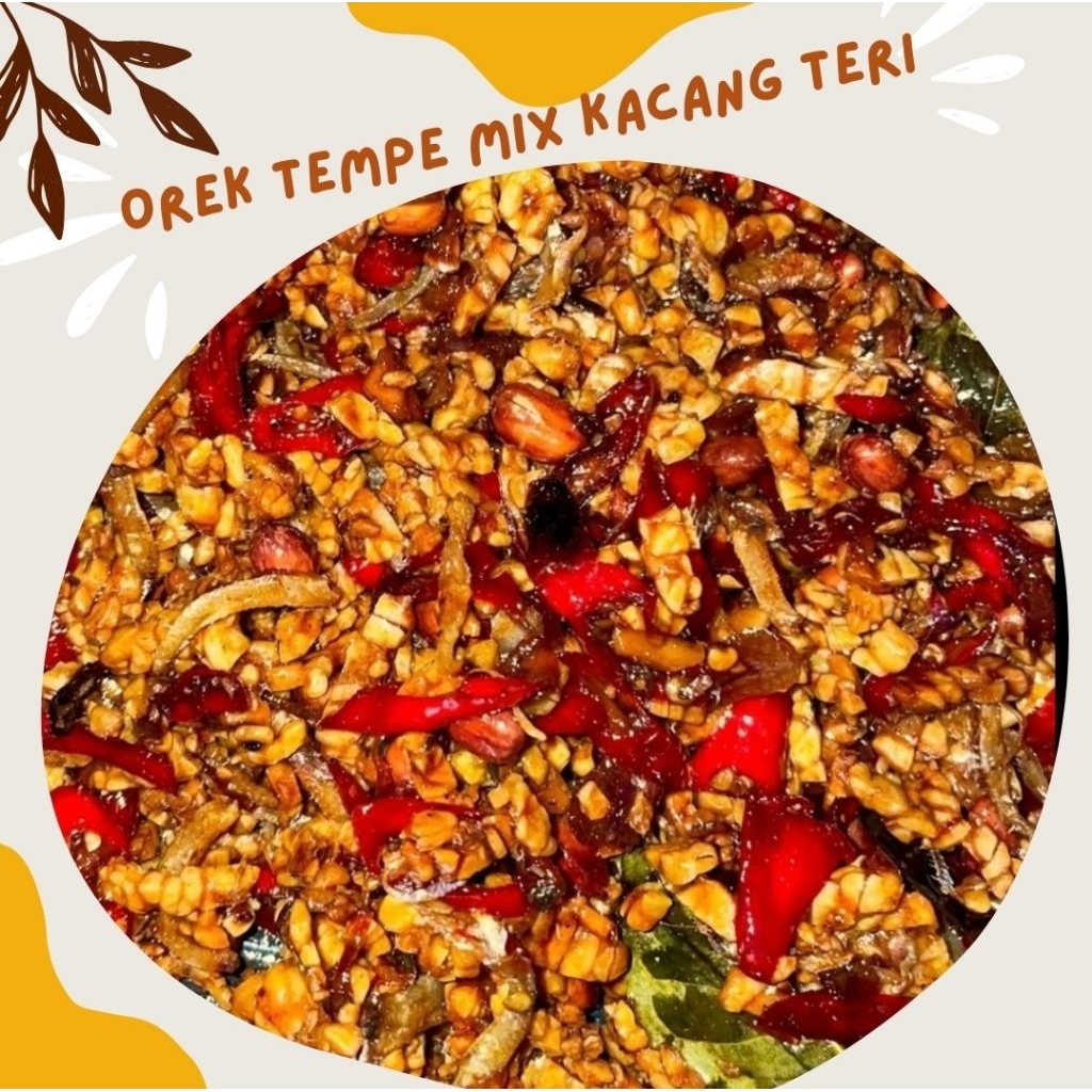 

Tempe Orek Mix Kacang dan Teri 100% asli Kreasi Rora cocok untuk pelengkap nasi anak kost dan di rumah dan bisa untuk cemilan nikmat di perjalanan maupun cemilan santai cocok untuk semua usia!