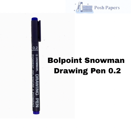 

Bolpoint Snowman Drawing Pen Pigment Ink No. F700/0.2 ISI 12PCS/PACK