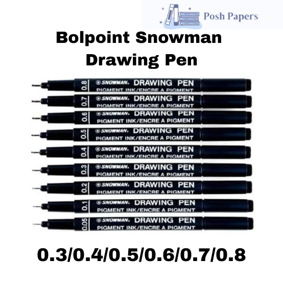 

Bolpoint Drawing Pen - Snowman / Drawing Pen Snowman Pen 0,3/0,4/0,5/0,6/0,7/0,8
