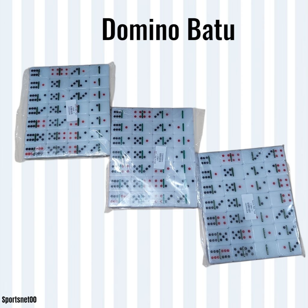 Batu domino acrilyc press / Domino batu bungkus plastik tipis (525)