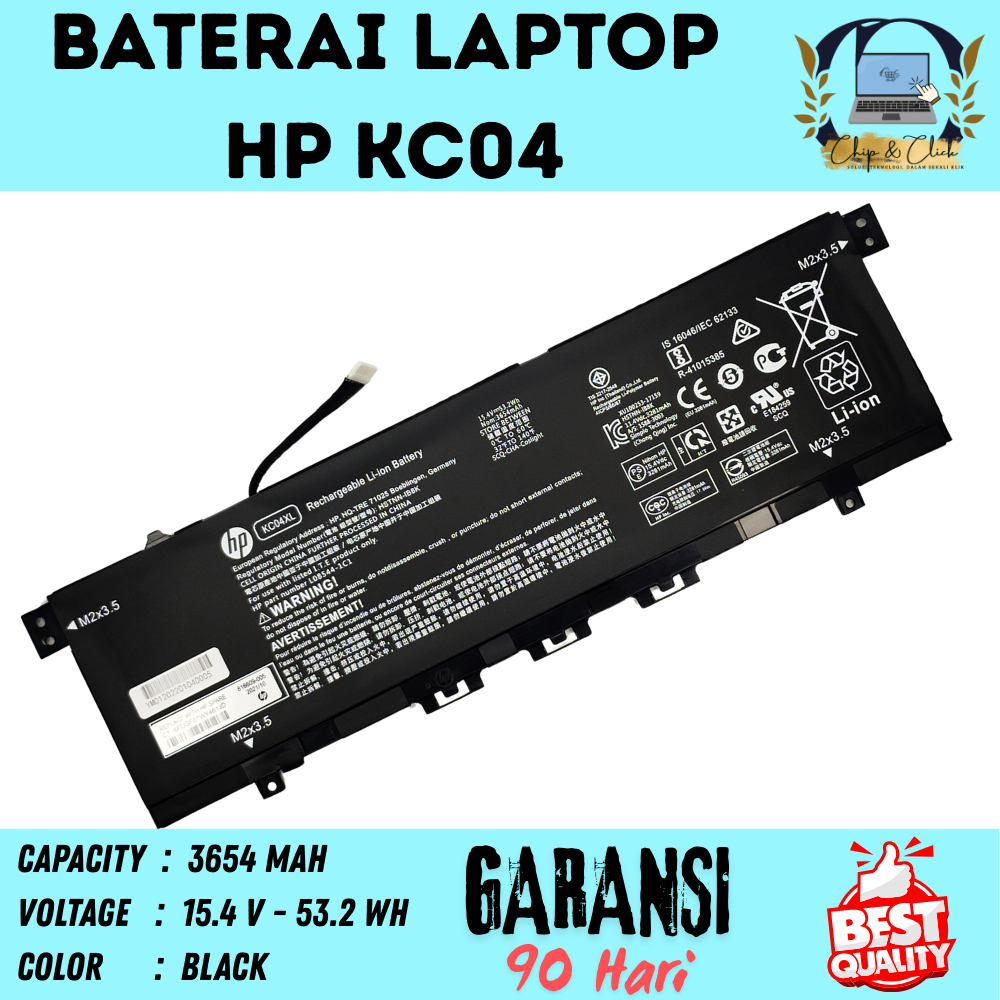 KC04 Baterai Laptop HP KC04XL Envy X360 13-ag0023au 13-0022au 13-ag0001na BERGARANSI