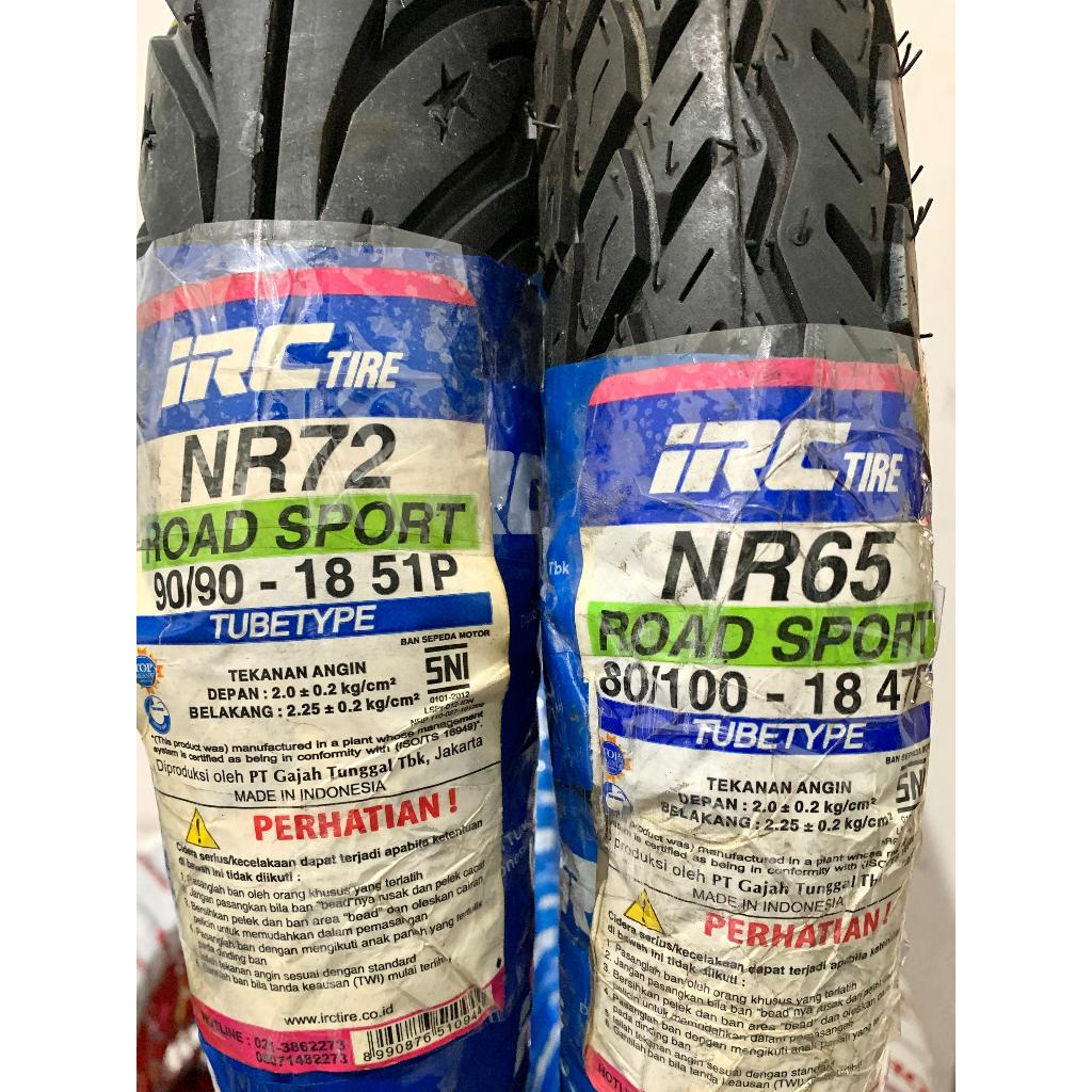 CUCI GUDANG BAN IRC 80/100-18 NR65 DAN 90/90-18 NR72 TUBETYPE