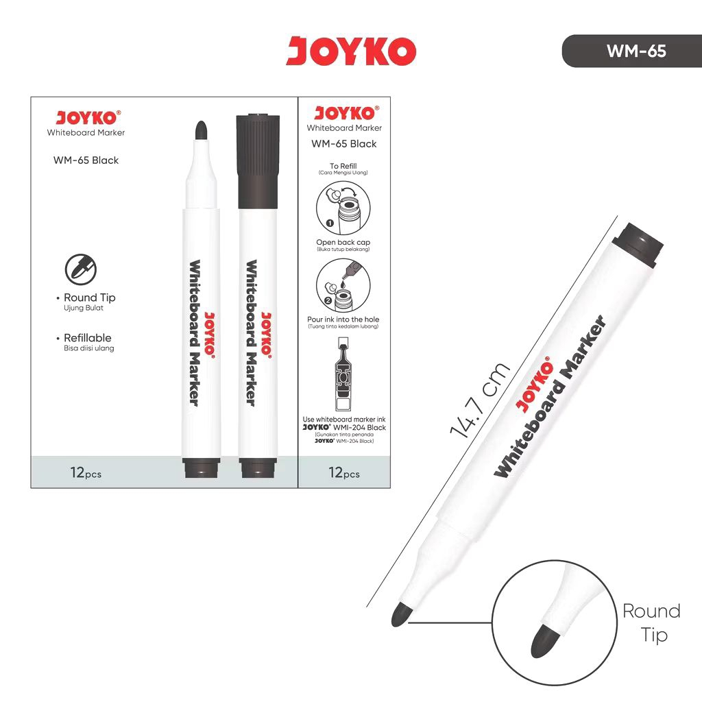 

Joyko WM-65 | Whiteboard Marker | Spidol Papan Tulis