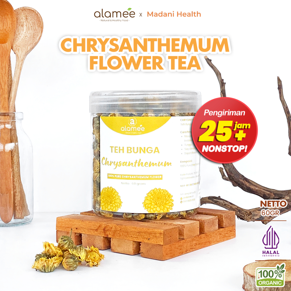 

ALAMEE Teh Bunga Chrysanthemum Tea Krisan Emas Golden Crysant Herbal Alami Organik Crysanthemum 60gr