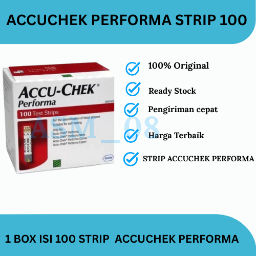 Accu-Chek Performa Strip 100 Pcs Untuk Meter Gula Darah - khenzi farmasi