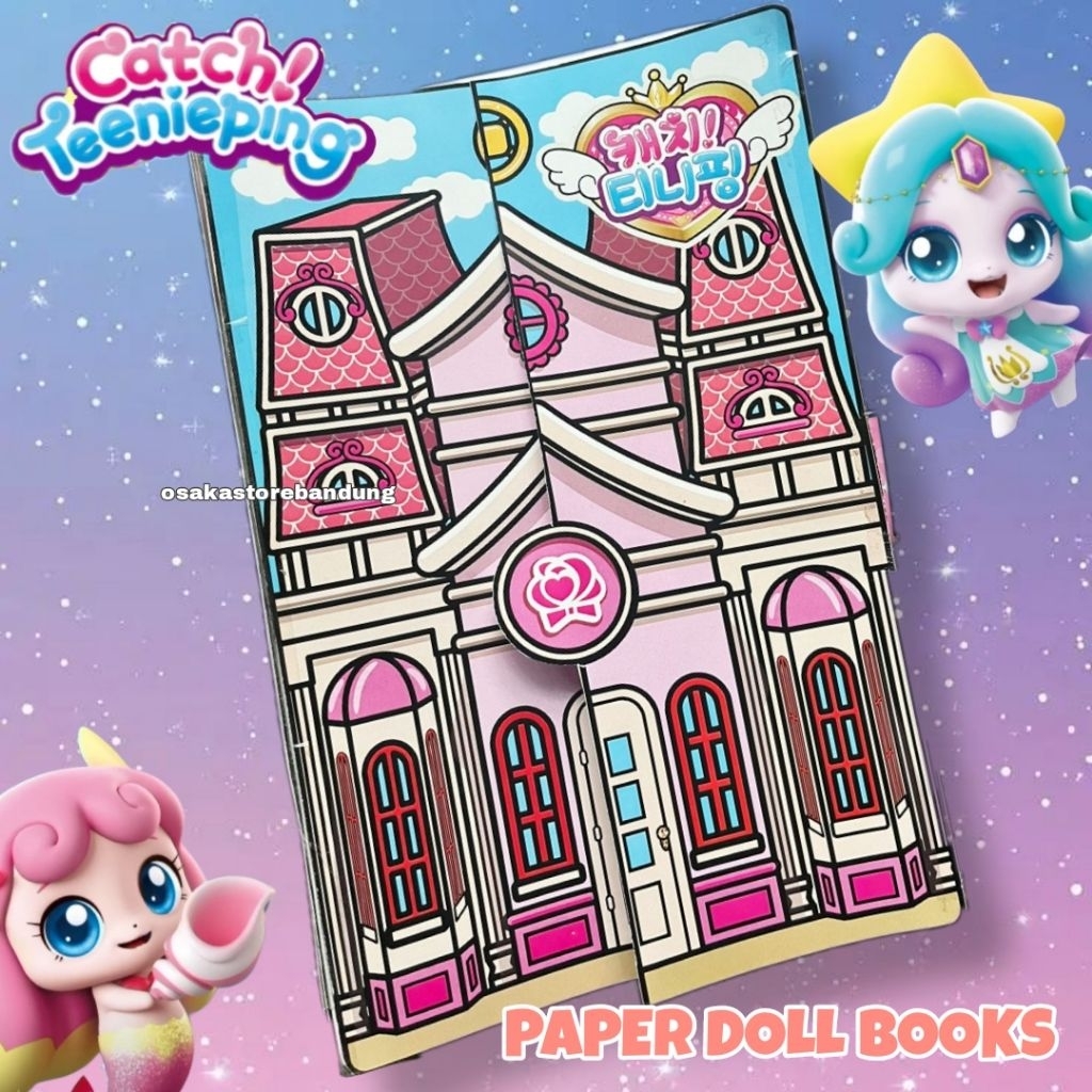 CATCH TEENIEPING Paper Doll Books CAFE and DRESS UP