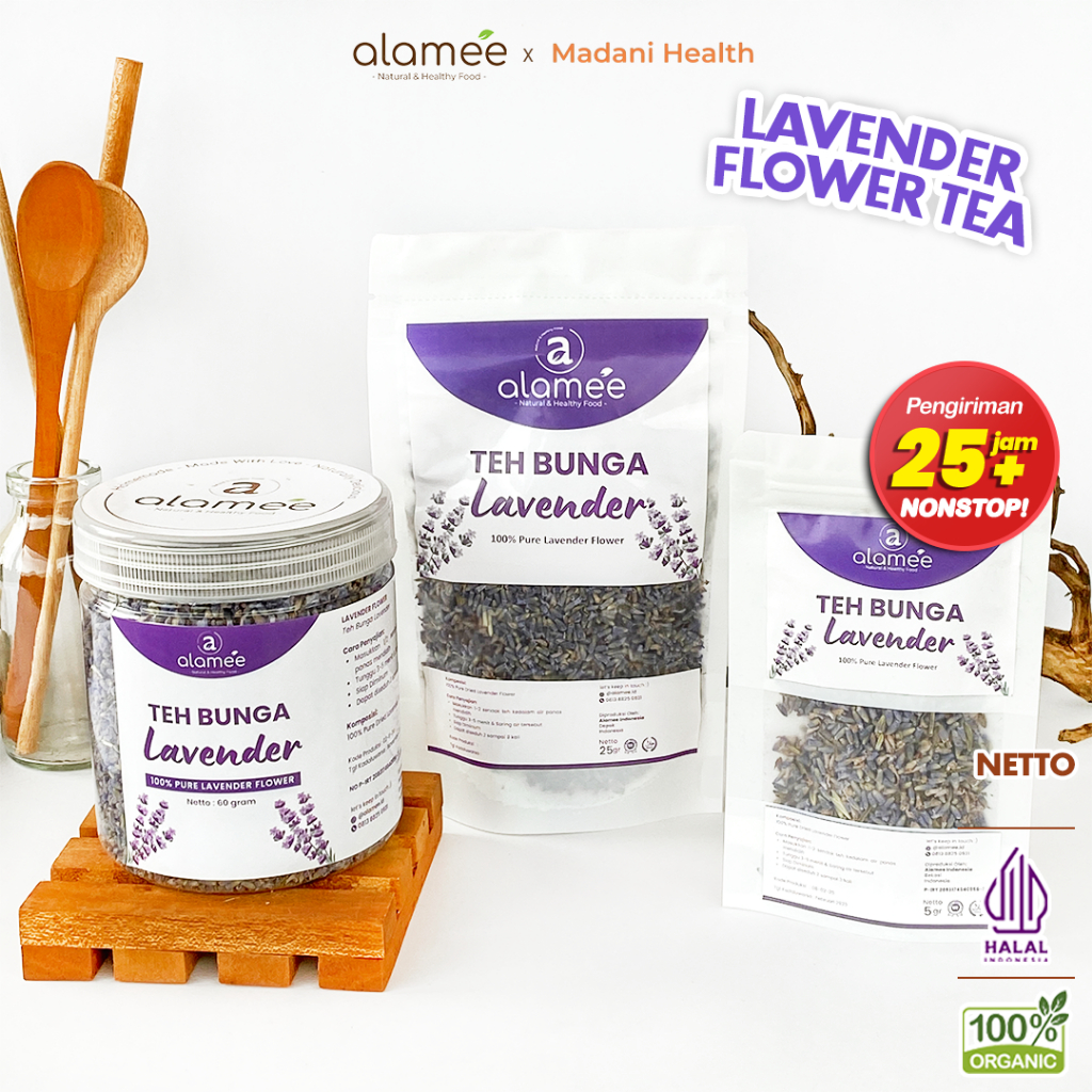 

ALAMEE Teh Bunga Lavender Insomnia Tea Organik Kering Dried Flower Herbal Alami Organic