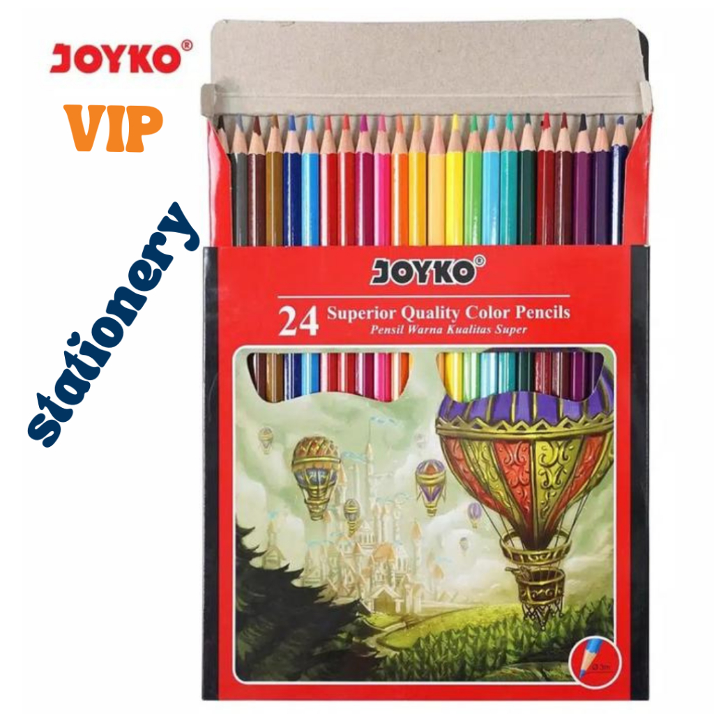 

Joyko Colour Superior Quality / Joyko CP 101 Pencil 24 Warna Panjang / Pensil Warna Warni Panjang / Pensil Warna Joyko 24 Warna Panjang CP-101
