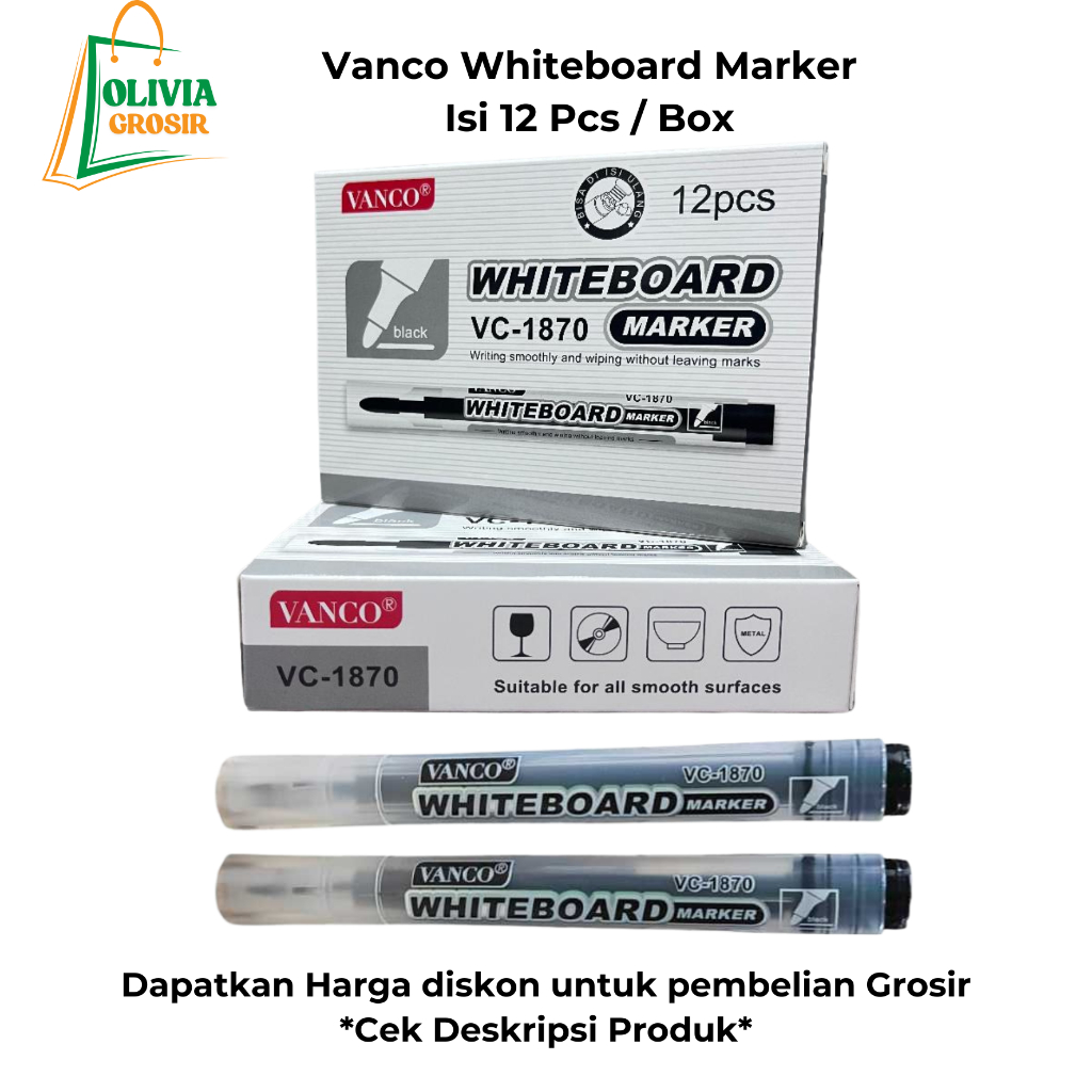 

Vanco Whiteboard Marker Isi 12 pcs / Box