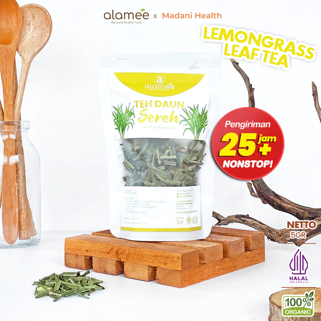 

ALAMEE Lemongrass Leaf Tea Teh Daun Sereh Organik Herbal Kering Dried Serai 5gr