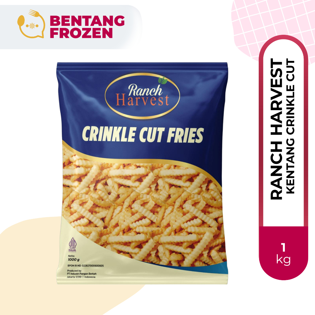 

Ranch Harvest Crinkle Cut Fries 1Kg / Kentang Goreng Frozen