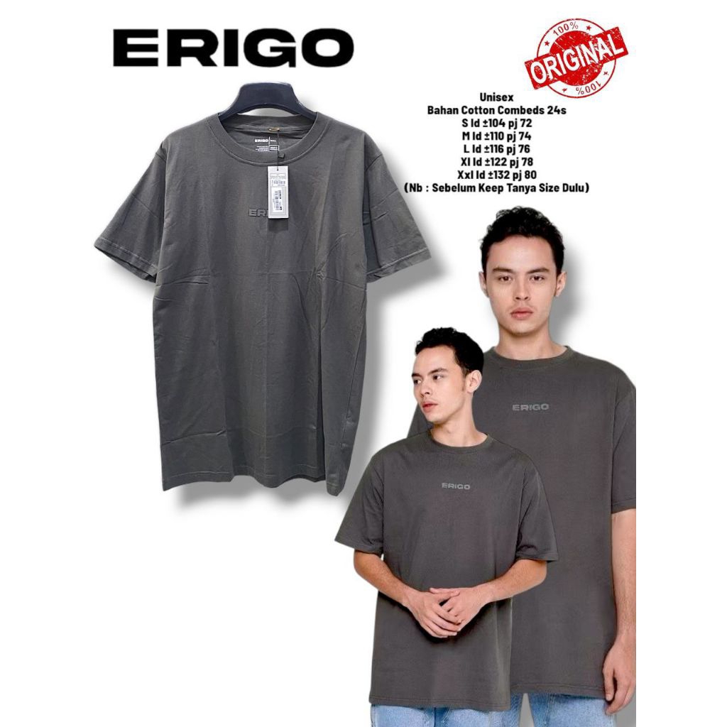 (GITA BRANDED) KAOS OVERSIZE ERIGO LOGO TULIS POLOS