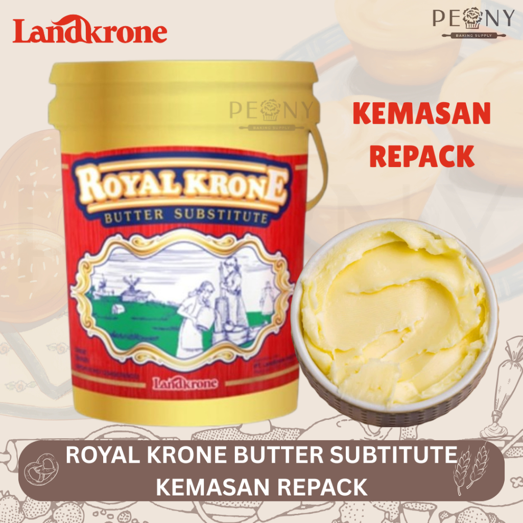 

ROYAL KRONE BUTTER SUBTITUTE KEMASAN REPACK 1KG, 500 GRAM, 250 GRAM / ROOMBUTTER