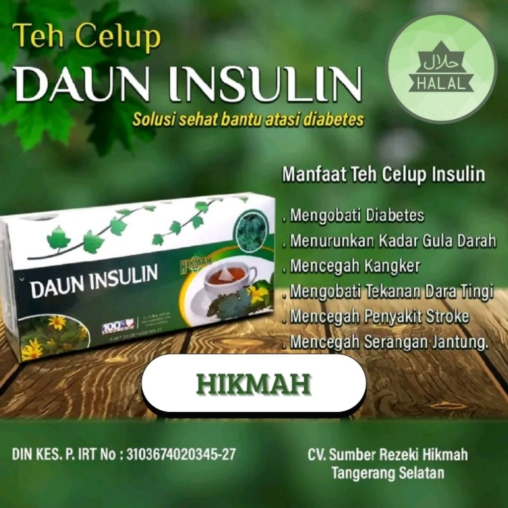 

1 PCS Teh Celup Daun Insulin Anti Diabetes Dan Anti Kanker
