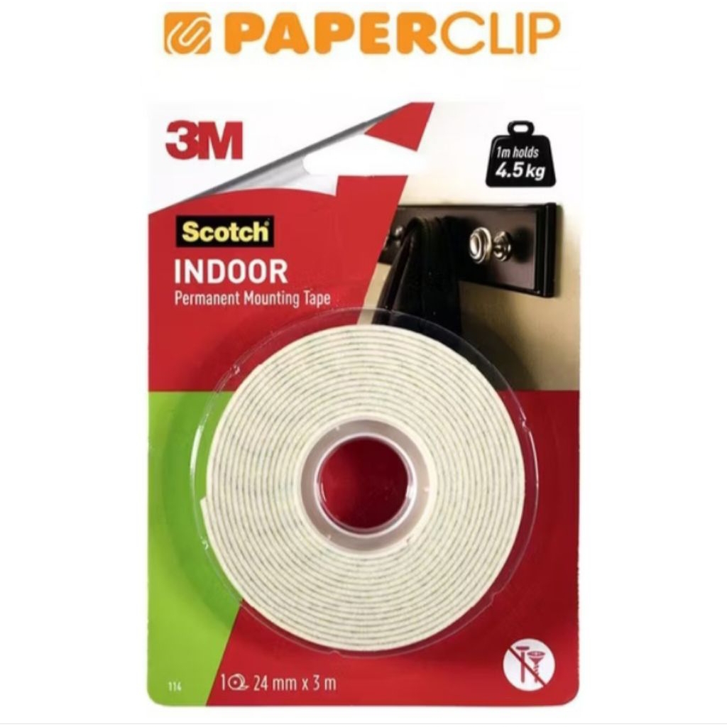 3M Double Tape Perekat Strong Scotch Indoor Permanent Mounting / Lem Kuat