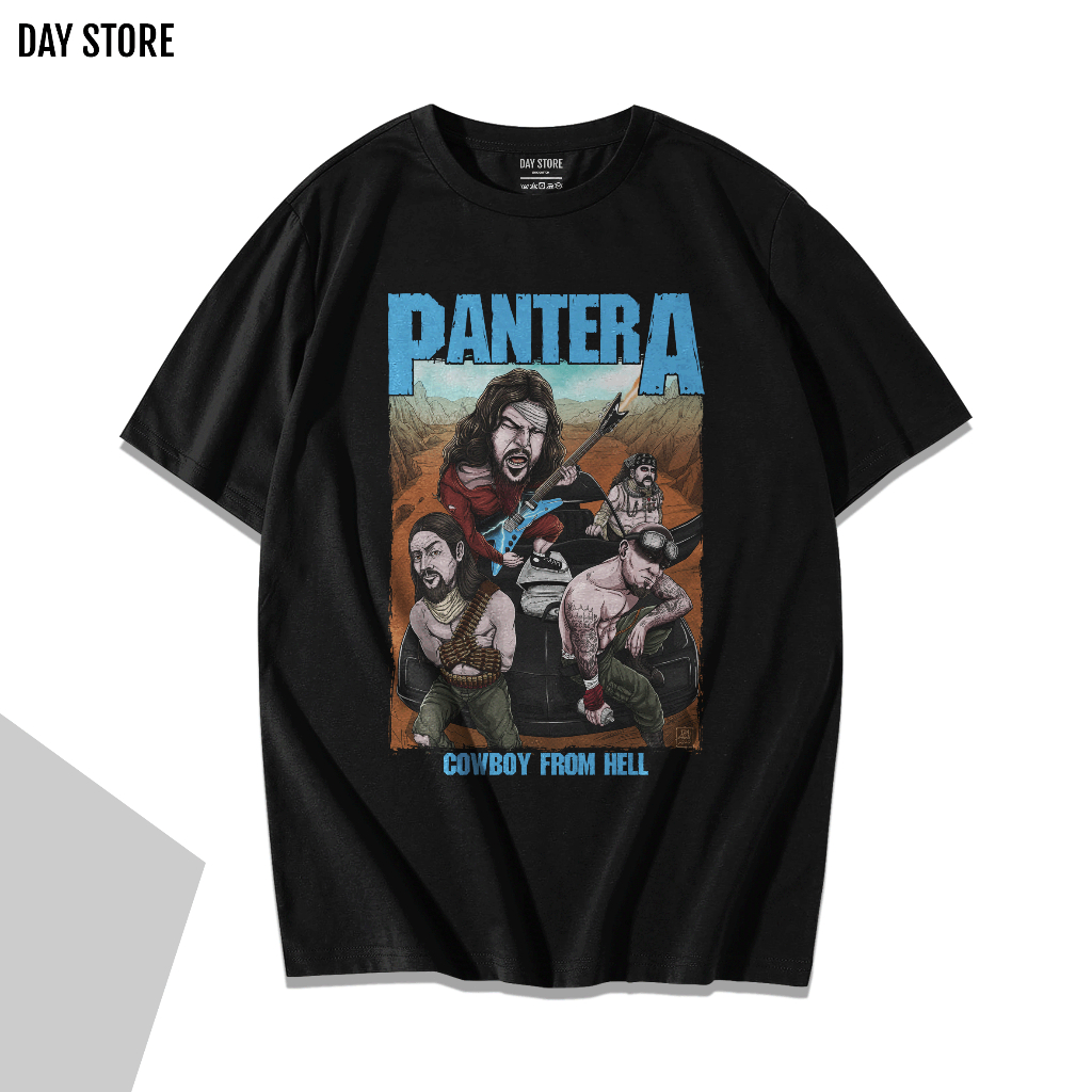 DAY STORE - Kaos Band PANTERA COWBOY FROM HELL Pria Wanita Baju Tshirt Distro
