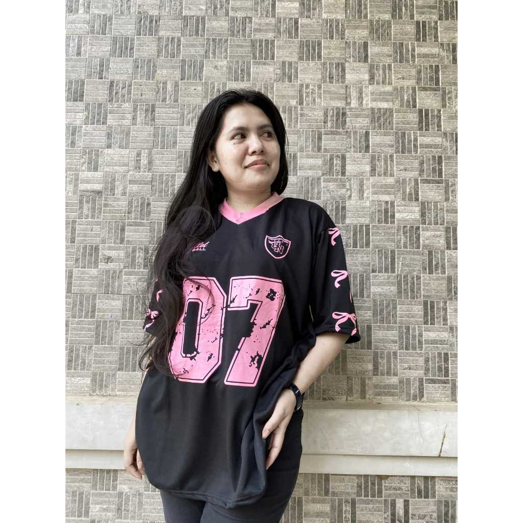 INFINITY - Kaos Oversize JERSEY HITAM PINK