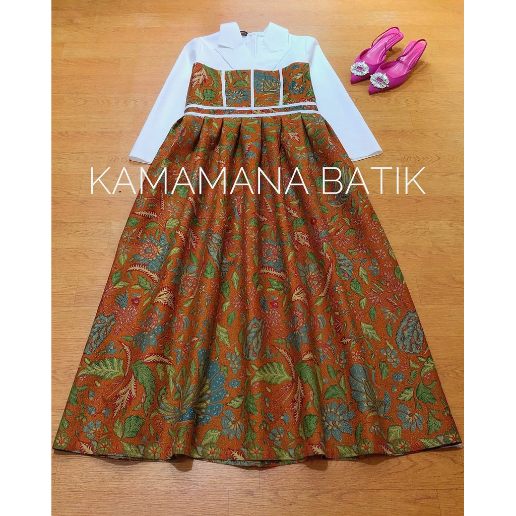 GAMIS LONG DRESS BATIK KATUN SOLO