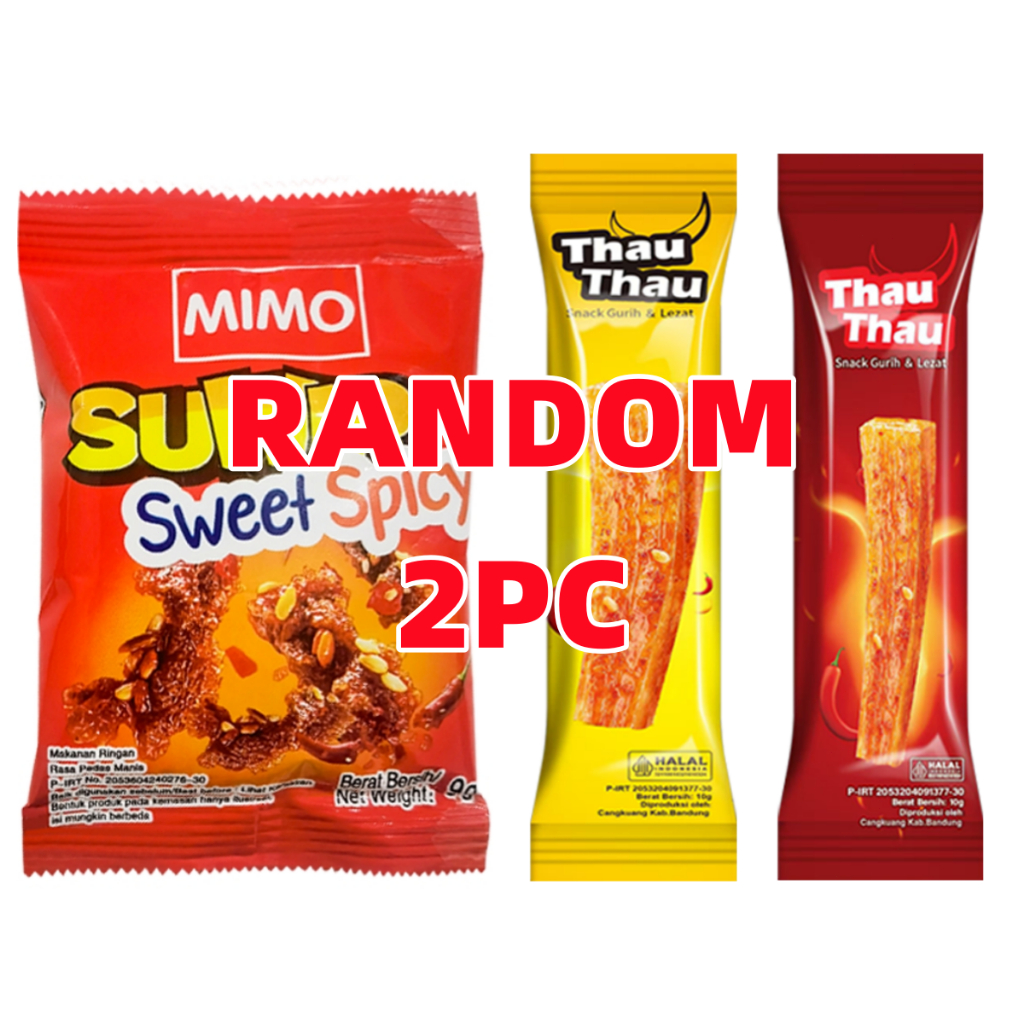 

2PC Cemilan Snack Pedas Vegetarian Makanan Ringan Pedas Halal Rasa Pedas