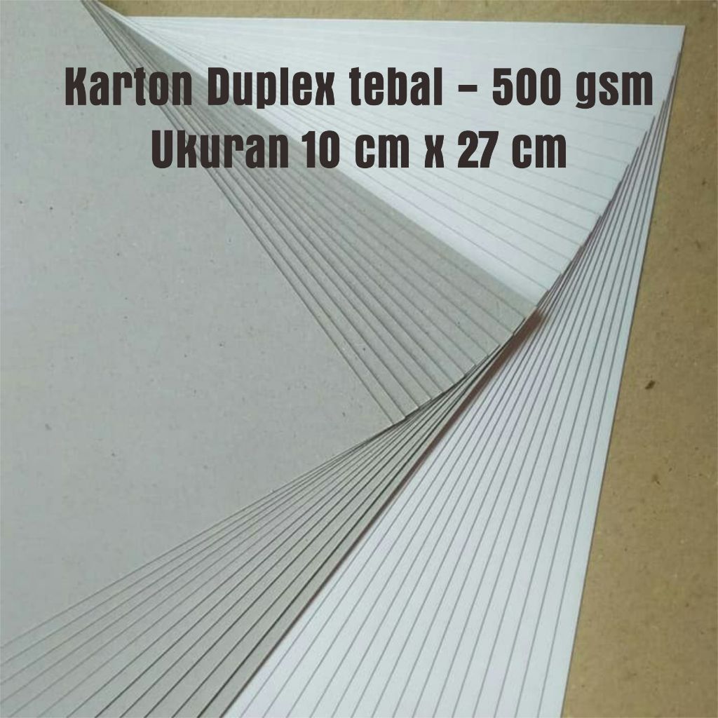 

KERTAS DUPLEX DUPLEK TEBAL 500 GR (10 X 27 CM) / KERTAS DUPLEX Paper Stationery
