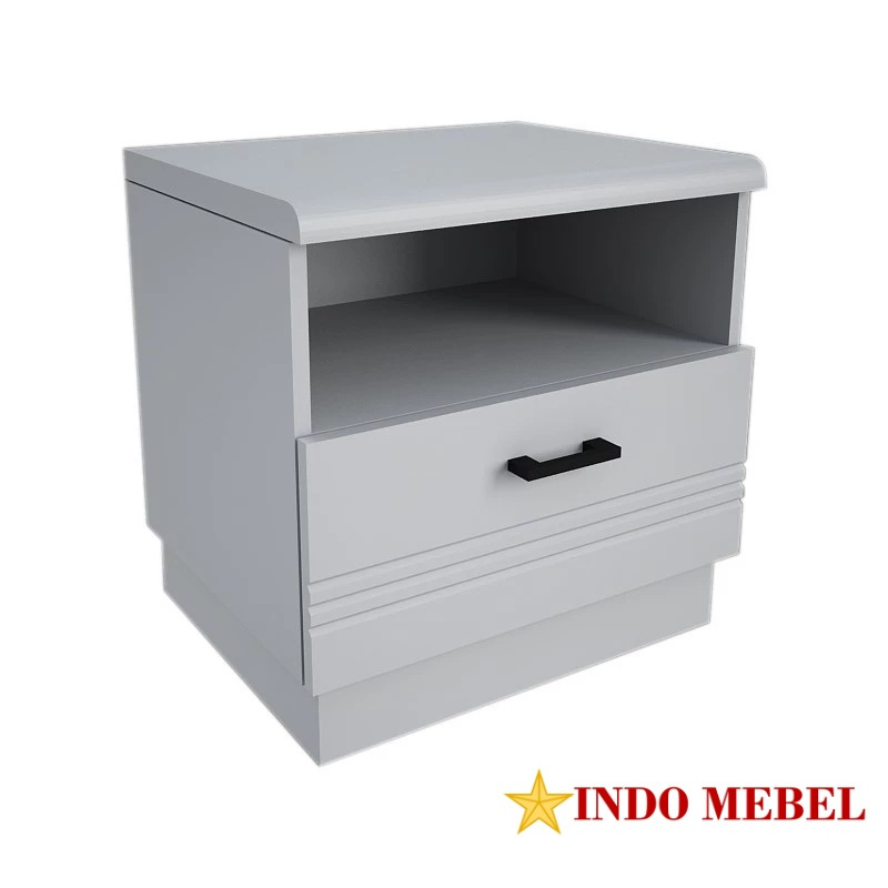 Nakas Nakkas Side table Capitol Putih Glossy Night Stand Bedside Table | Promo Murah Ready Makassar