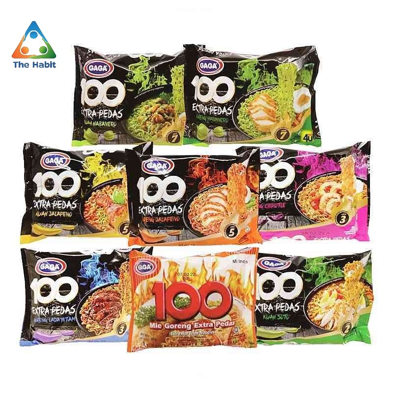 

(The Habit) GAGA 100 - Mie Instan EXTRA PEDAS - 1 bks
