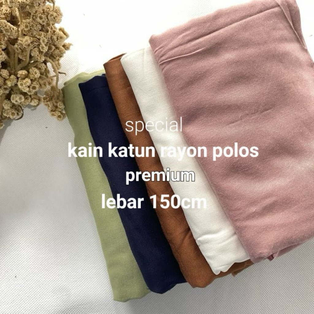 kain rayon viscose polos/kain katun rayon polos premium