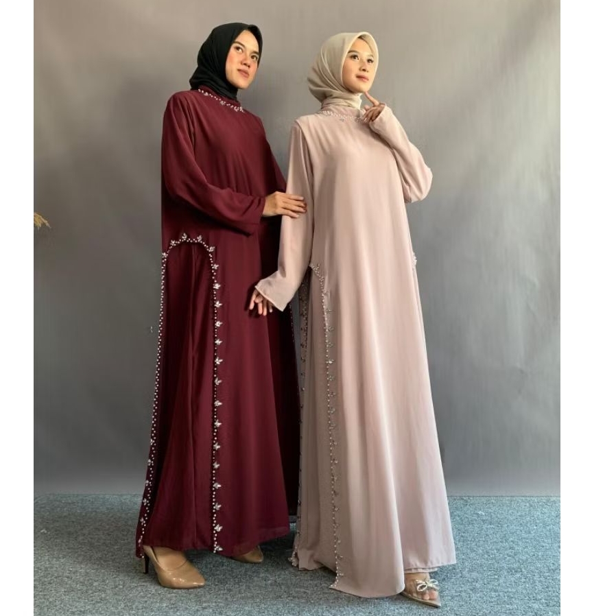 Mariposa WF - Azizah Dress Kaftan Gamis // Kaftan Lebaran // Dress Lebaran // Baju Gamis Terbaru // 