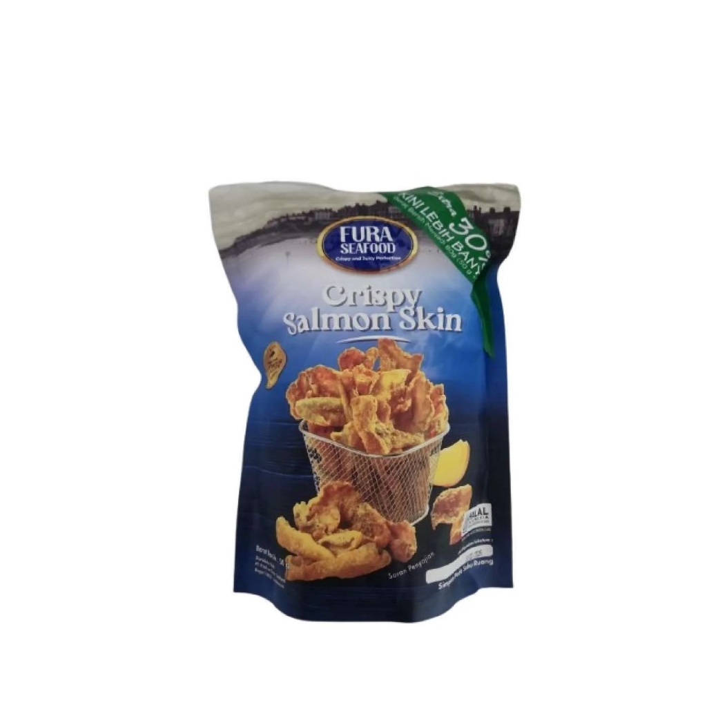 

CRISPY SALMON SKIN FURA SEAFOOD 50GR KULIT SALMON RENYAH HALAL