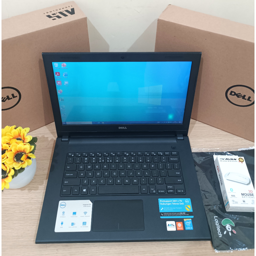 LAPTOP BARU  STOK LAMA DELL INTEL CORE I3 RAM 8 GB SSD 256 GB 14 INCH PROMO TOKO