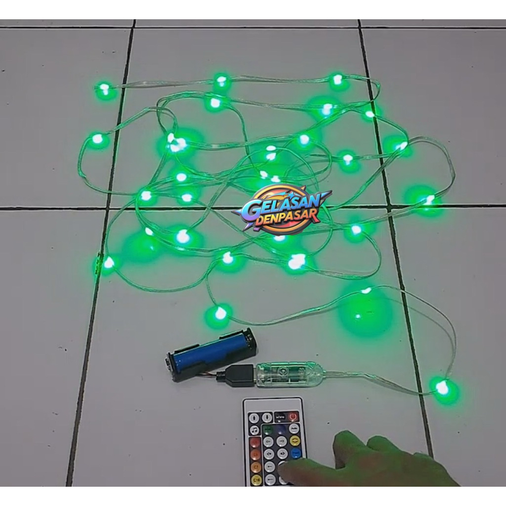 LAMPU LAYANGAN BATERAI LED LEATHER + MODUL CAS & REMOTE BISA RUNNING BANYAK WARNA