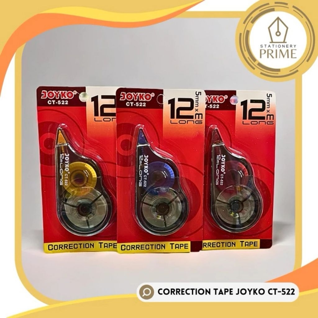 

Correction Tape / Tipe-ex Roll Kertas JOYKO CT-522 / CT-522PTL [PIECE]