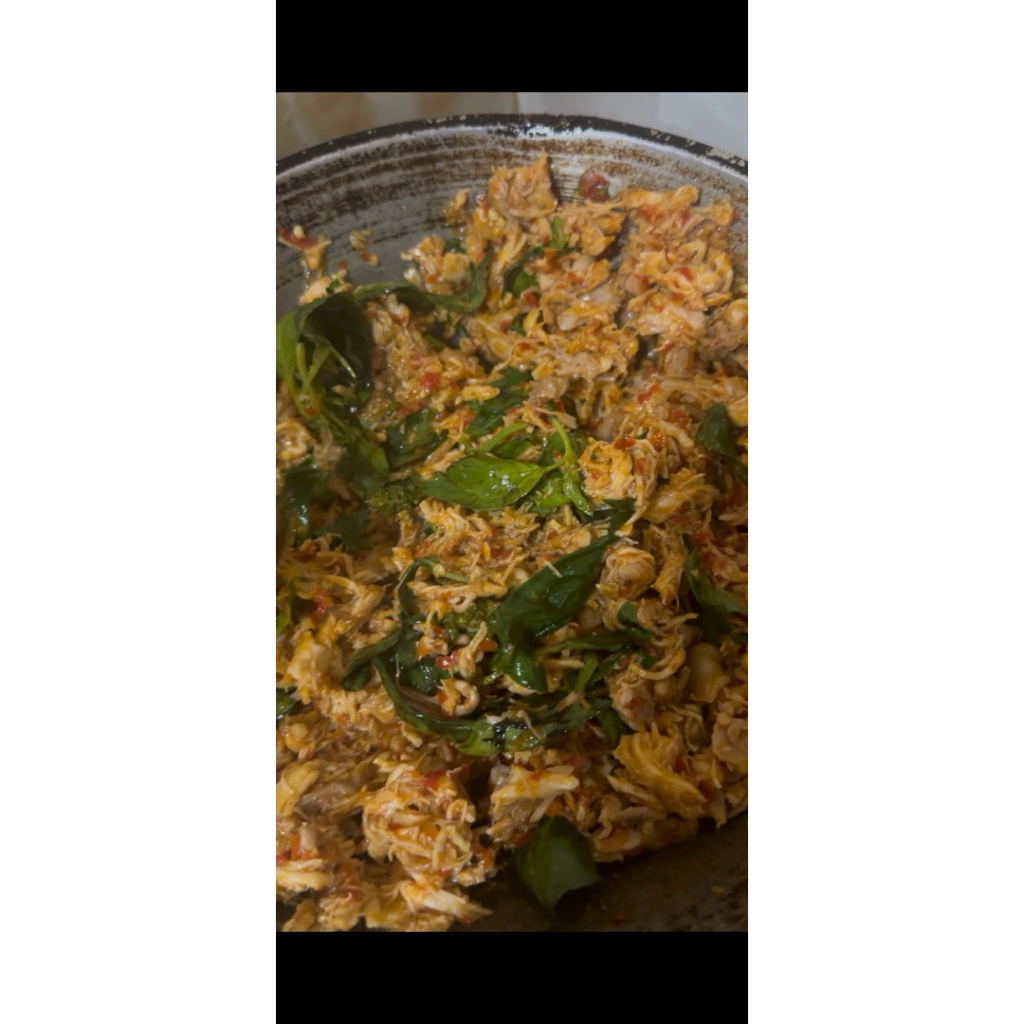 

Ayam Suwir Kemangi Pedas (kemasan Vacum)