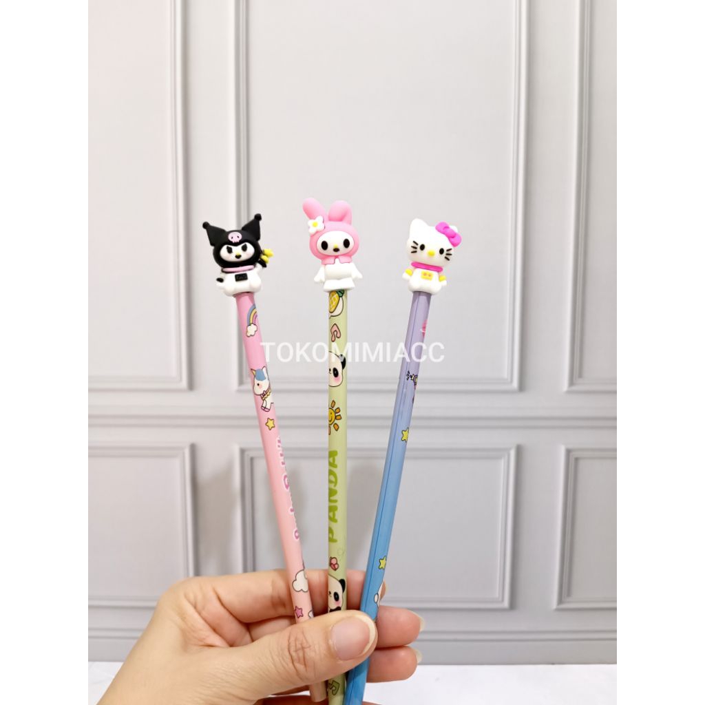 

MIMI ACC GROSIR 1LBR(24PCS)PENSIL KARAKTER/PENSIL TULIS/PENSIL SANRIO/PENSIL KARAKTER