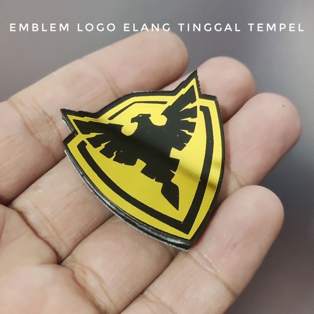 EMBLEM SANGKAR KANDANG BURUNG LOGO ELANG AKRILIK GOLD