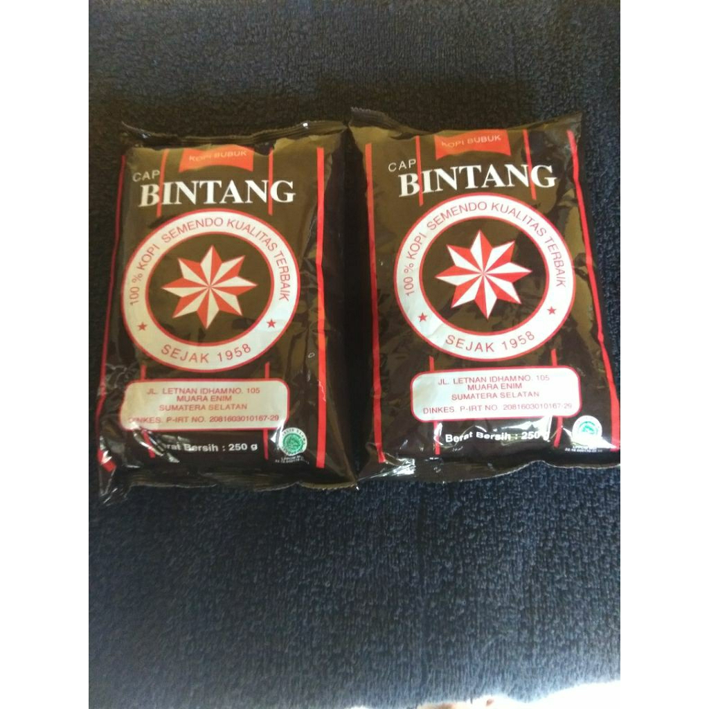 

Kopi Hitam Bubuk Cap Bintang Asli Semendo Kemasan 500 Gram : Harga Pas Rp.71.000 (Ada Diskon Jika Ambil Banyak Minimal 3 Pcs) : Kopi Asli Murni Original Alami Tanpa Bahan Pengawet Sangat Harum Dan Berkualitas Baik