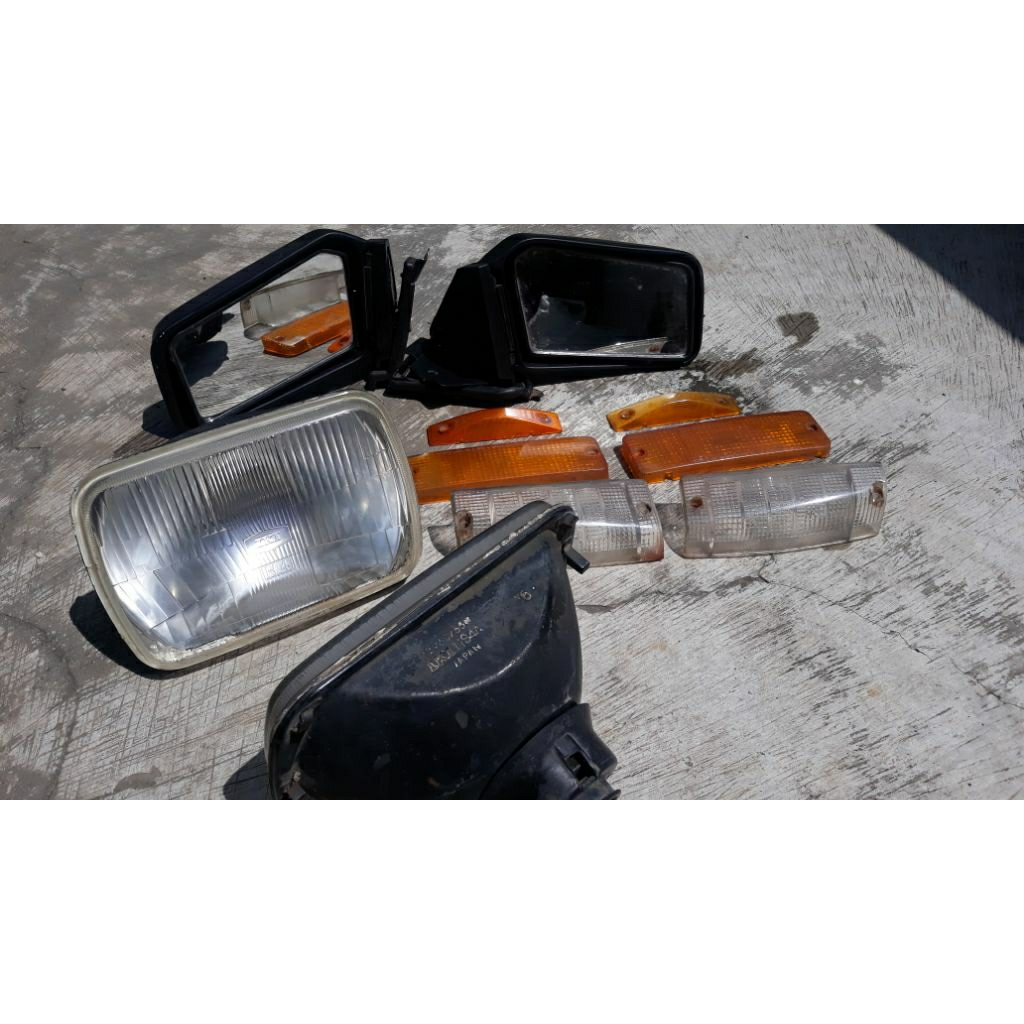 spare part corolla DX lampu mika bemper fender sein spion